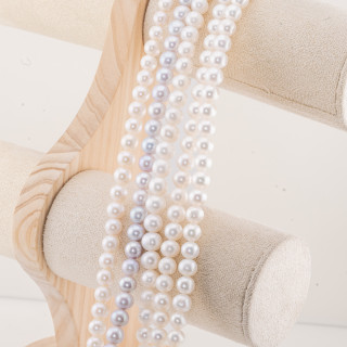 Perle di Fiume Tonde 7,5-8,0mm AAA Bianco