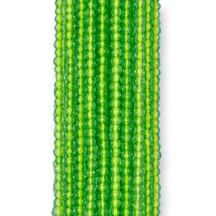 Zirconi Sintetici Perlina Tonda Sfaccettata Diamond Cut 2mm Verde Chiaro