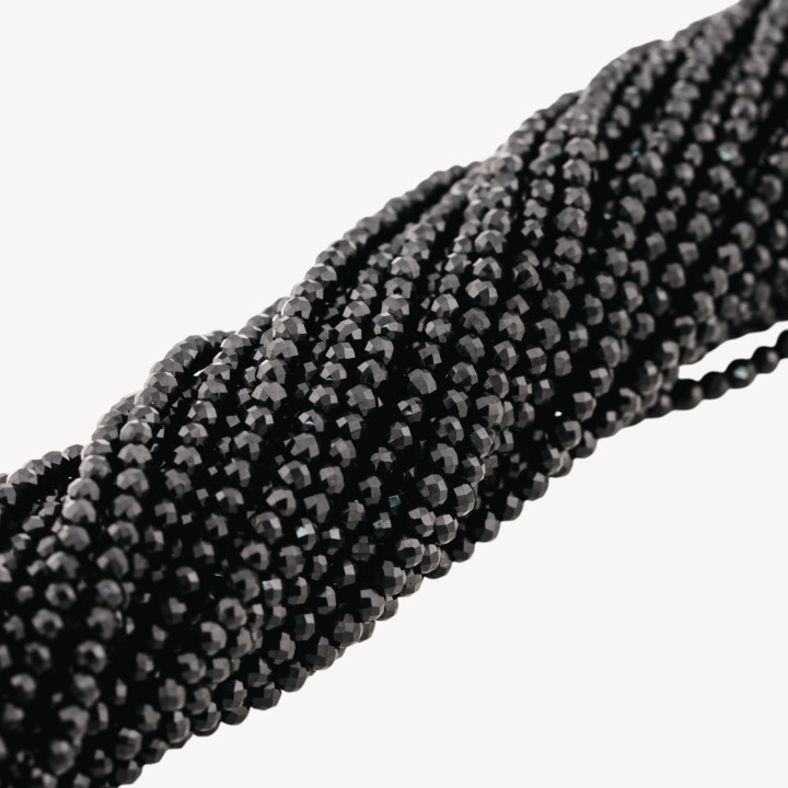 Synthetischer Zirkonia Facettierter Diamantschliff 3mm Schwarz