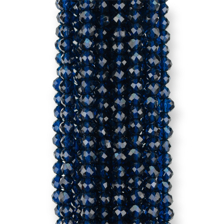 Synthetische Zirkone, facettierter Diamantschliff, 3 mm Saphir