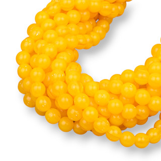 Resina Imitación Ámbar Amarillo Redondo Liso 08mm