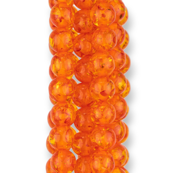 Resin Imitation of Dark Amber Smooth Round 08mm