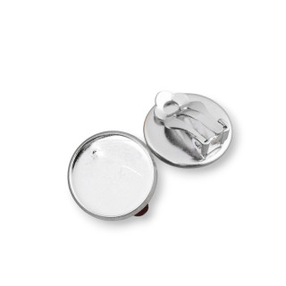 Base de aretes de clip de latón con bisel interno de 14 mm Borde de 2 mm 12 pares