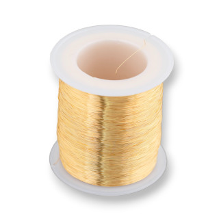Filo di Ottone Modellabile Protetto Contro Ossidatura Perfetto per Creazione di Gioielli e Bijoux Misura 0,2mm 250gr Oro Light