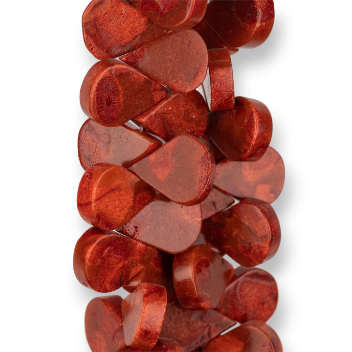 Madrepora Drops Με Πλαϊνή Τρύπα 20x15mm