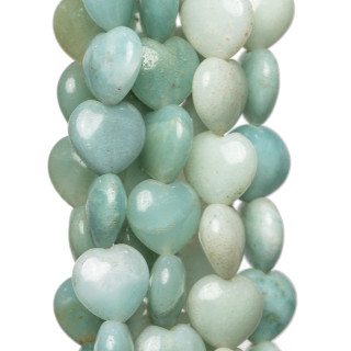 Amazonite Coeur Plat 08mm Second Choix