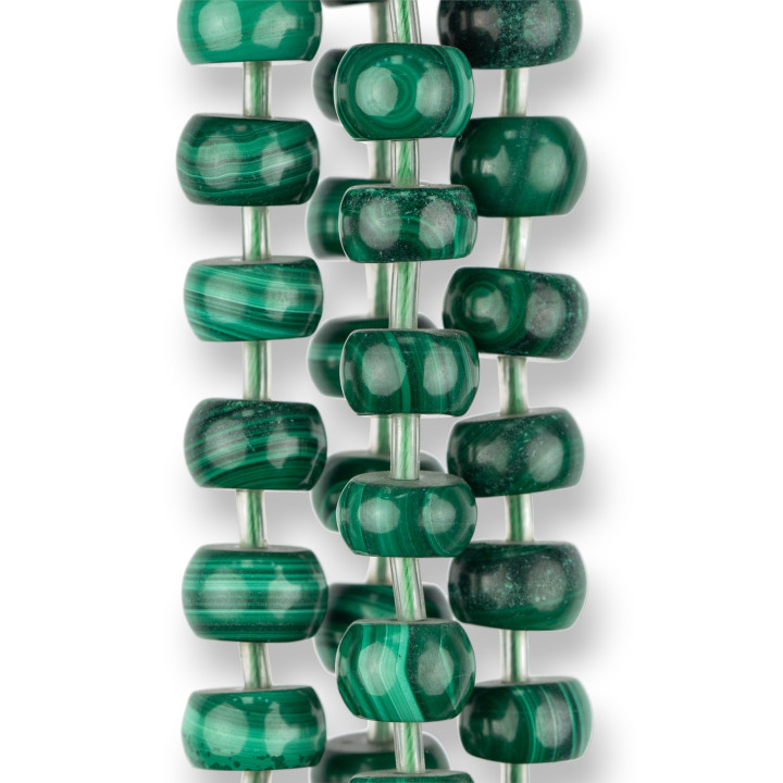 Malachite Rondelle 12-13x6mm