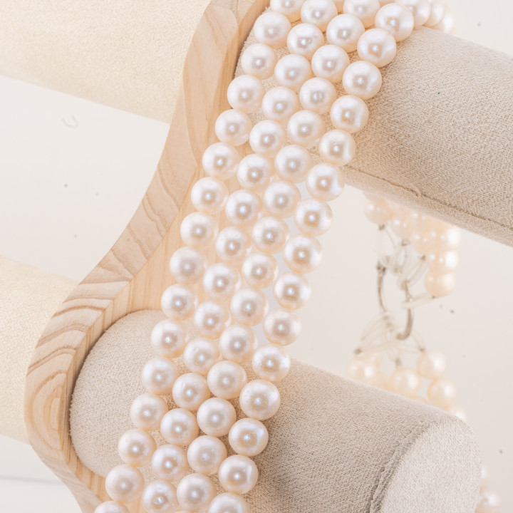 Round River Pearls 11,0-11,5mm AA1A Λευκό