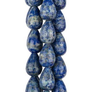 Gotas Lapislázuli Azul Crudo Briolette Facetado 64Fc 15x22mm