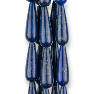 Gouttes Lisses Renforcées Lapis Lazuli Bleu 10x30mm