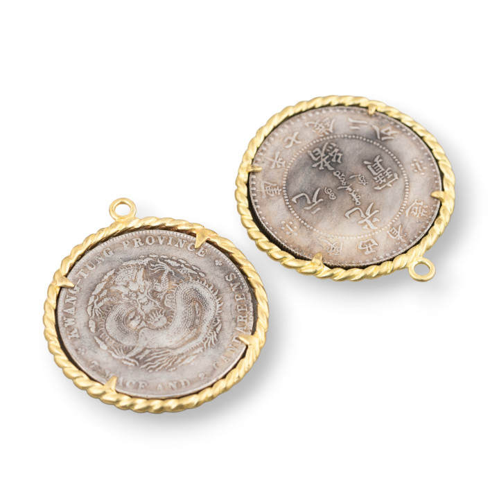 Connecteur Composant Laiton Coin Rond 45mm 5pcs MOD3