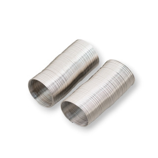 Alambre Armónico De Acero 316 Para Anillos 0,6x20mm 45gr 5pcs Rodio