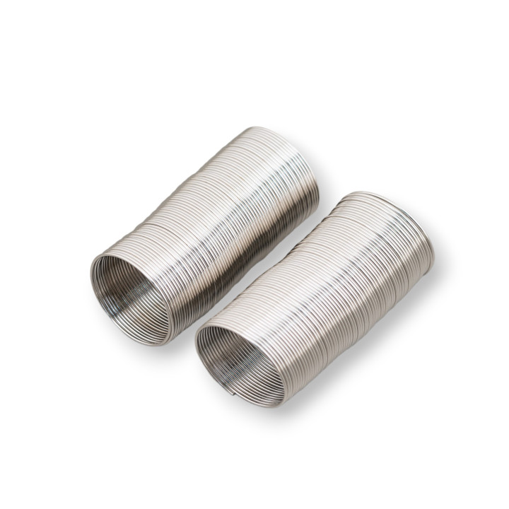 316 Steel Music Wire For Rings 0.6x20mm 45gr 5pcs Rhodium Plated