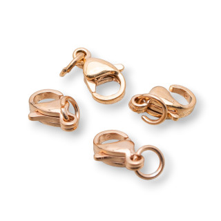 Karabinerverschluss aus 316 Stahl mit 13 mm 80-teiligem Roségoldring