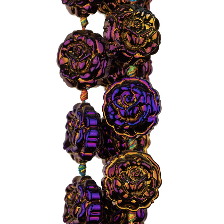 Rose Cristal Glacé 28mm 12pcs Violet boréal