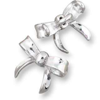 Componente de lazo de plata 925 con 2 anillos detrás 2 piezas de rodio