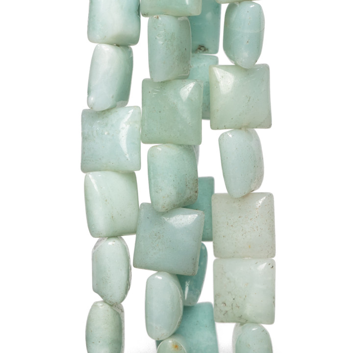 Amazonite Carré Plat 10mm Second Choix