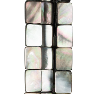 Μαύρο Mother of Pearl Επίπεδο Ορθογώνιο 13x18mm