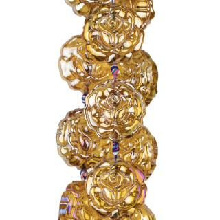 Rosas Cristal Glaseadas 28mm 12pcs Miel Boreal