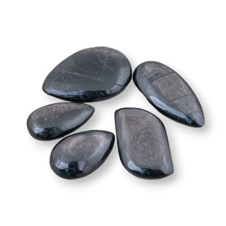 Cabochons goutte mixte d'obsidienne brute 2pcs 20gr environ