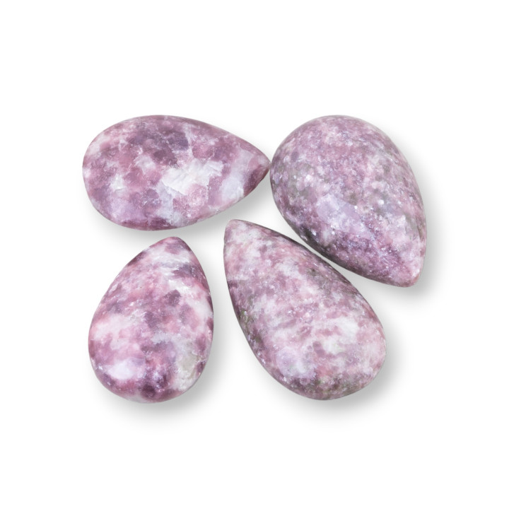 Cabochon A Goccia Miste Di Rodonite Scura 16gr Circa