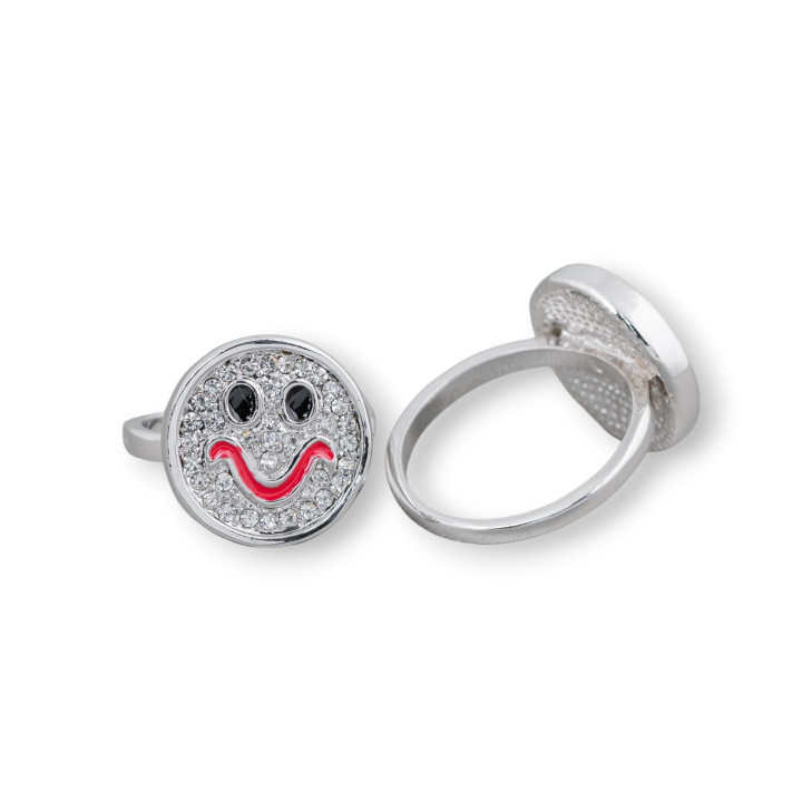 Bronzering mit Zirkon 16mm zufällige Größe MOD18