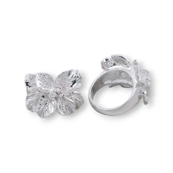 Anello Di Bronzo Con Zircone 18x23mm Misura Random MOD35