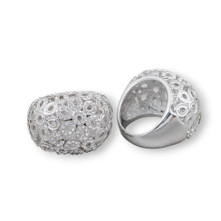 Bague Bronze Avec Zircon 20x26mm Taille Aléatoire MOD26