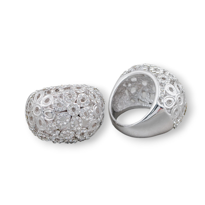 Bague Bronze Avec Zircon 20x26mm Taille Aléatoire MOD26