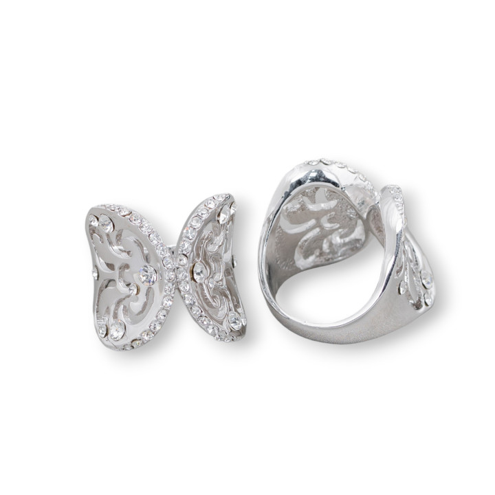 Bronze Ring With Zircon 21mm Random Size MOD23