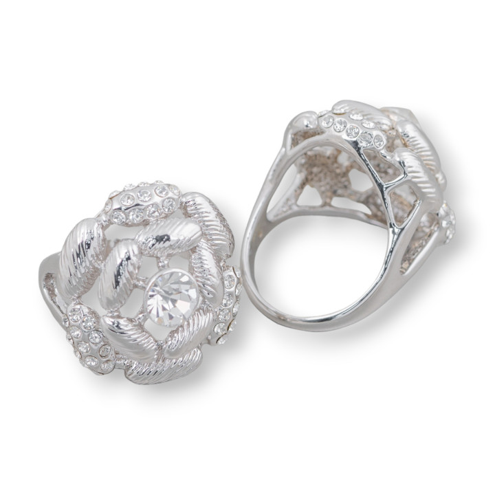 Bague Bronze Avec Zircon 22x24mm Taille Aléatoire MOD6