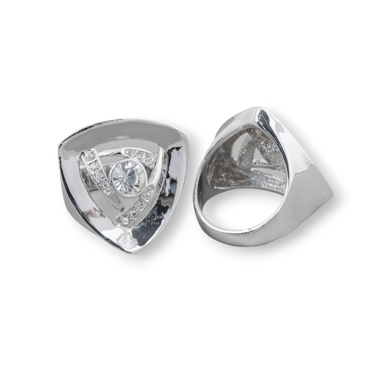 Bronze Ring With Zircon 25mm Random Size MOD32