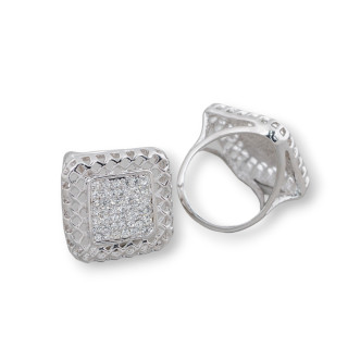 Bronze Ring With Zircon 26mm Random Size MOD25