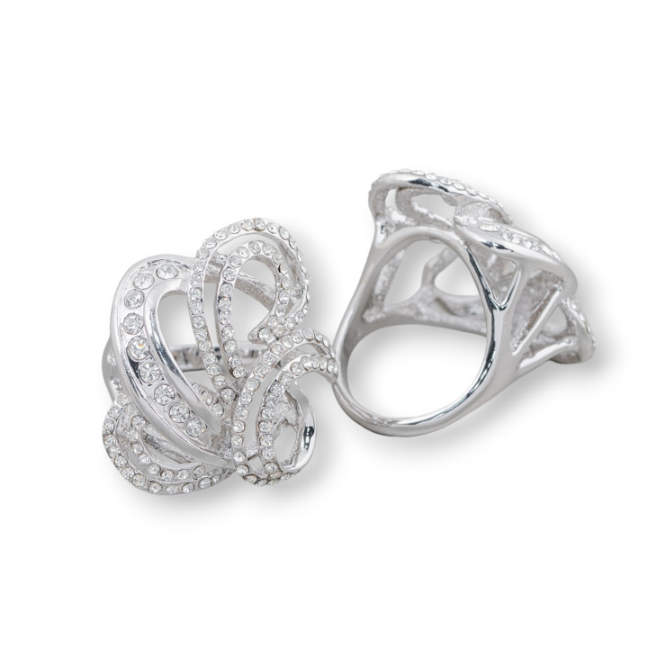 Anello Di Bronzo Con Zircone 26x30mm Misura Random MOD21