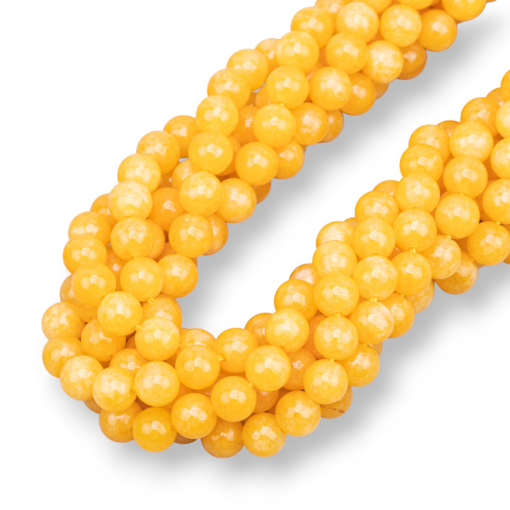 Κίτρινο Jade Στρογγυλό Λείο 06mm