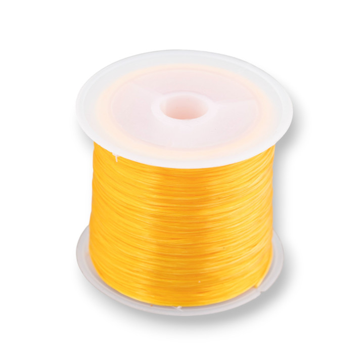 Filo di Elastico Multifilo Misura 0,5mm 30 Metri 1 Bobina Arancio Chiaro