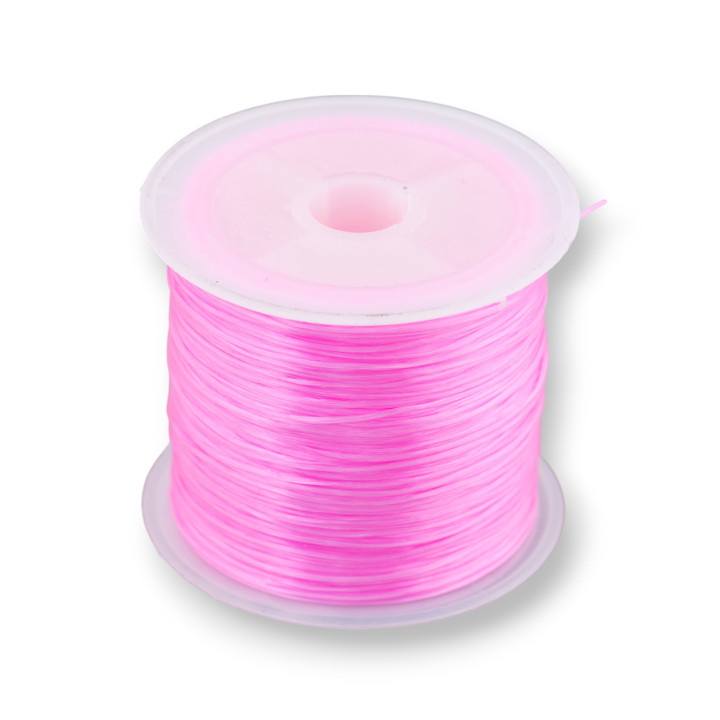 Mehrsträngiger elastischer Faden, 0,5 mm, 30 Meter, 1 tiefrosa Spule