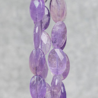Klarer Amethyst, flach, oval, facettiert, 14 x 20 mm
