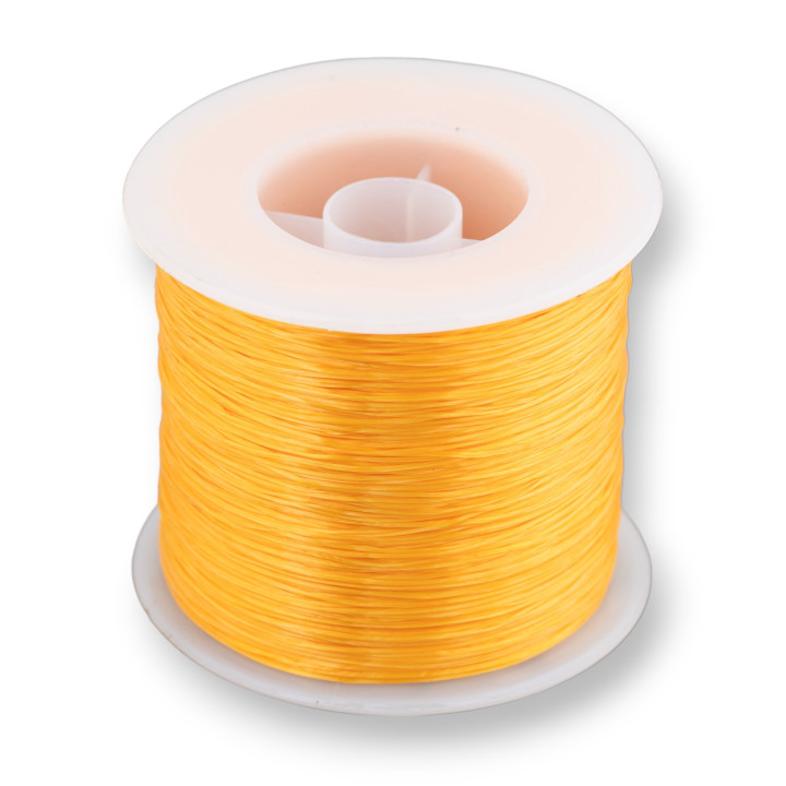 Mehrsträngiger elastischer Draht, Maß 0,5 mm, 500 Meter, 1 hellorange Spule