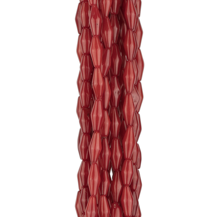 Red Bicone Bamboo Coral 04x08mm