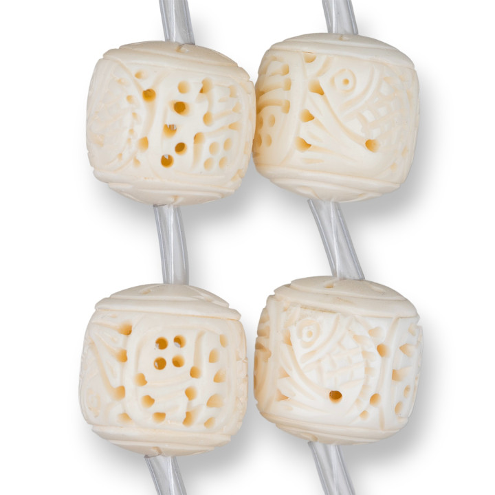 Knochenfass Perforiert Weiß 25mm 10St