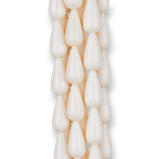 Gotas Hueso Natural Liso 10x20mm