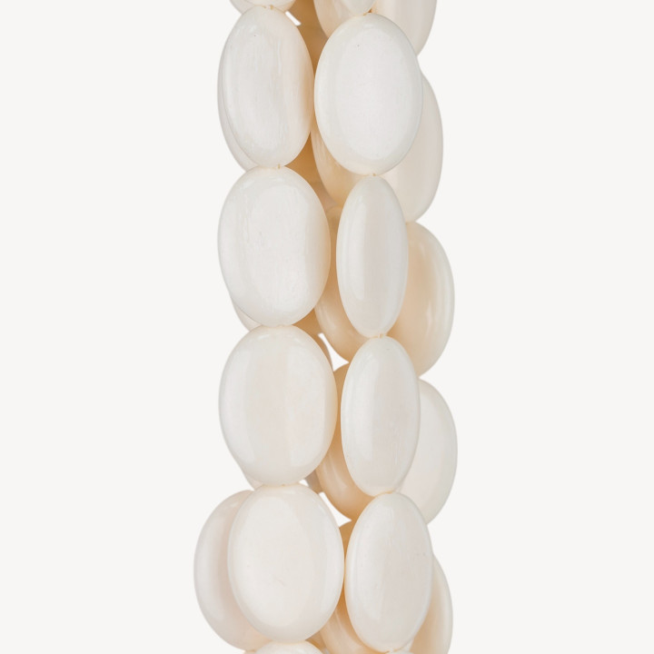 Natural Bone Smooth Flat Oval 15x20mm