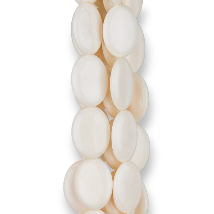 Osso Naturale Liscio Ovale Piatto 8x14mm