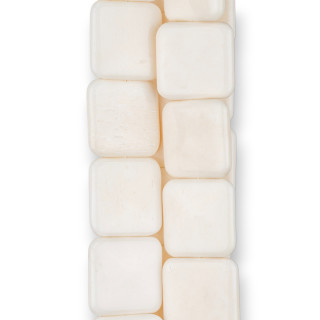 Natural Smooth Flat Square Bone 20mm