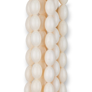 Hueso Arroz Liso Natural 8x12mm