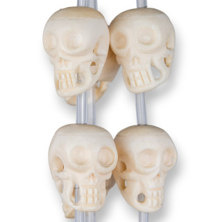 White Skull Bone 35x40mm 9τεμ