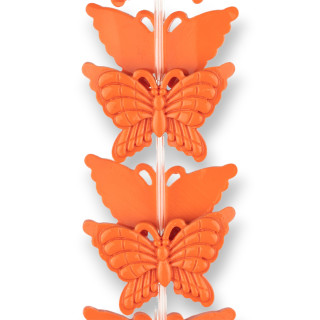 Perles Résine Papillon Simple Face 38x25mm 11pz Orange