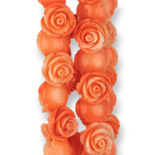 Cuentas de resina de flores 18 mm 25 piezas - Agujero pasante Piel de ángel