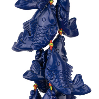 Fish Resin Beads 25x50mm 10pcs Blue